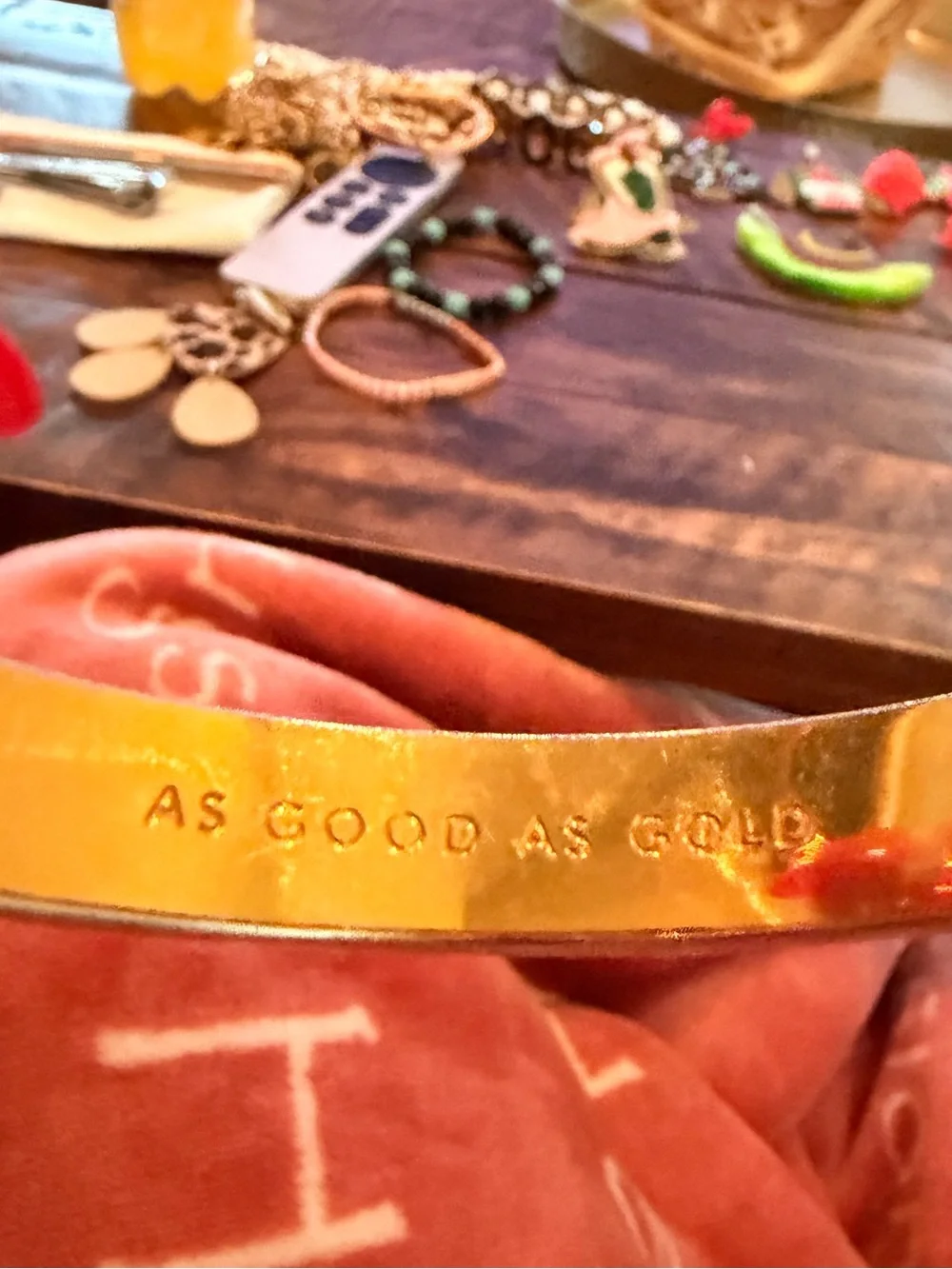 kate spade Gold Tone Hammered Cuff Bracelet - Picture 2 of 4